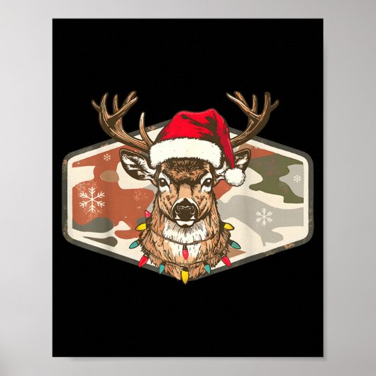Camo Southern Local Boy Christmas Deer Hunting Xma Poster (Voorkant)