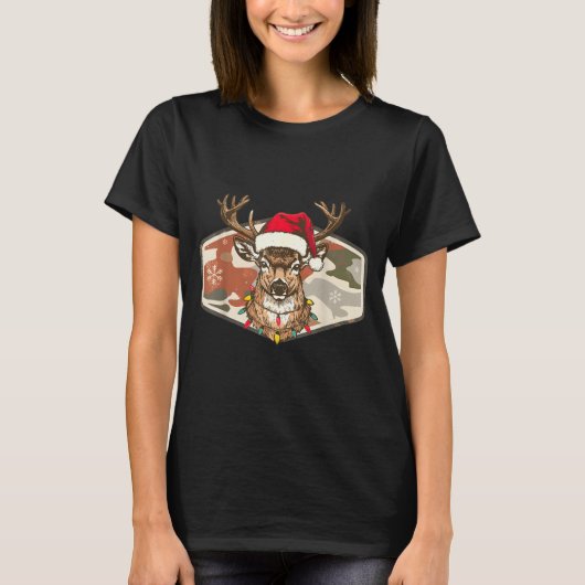 Camo Southern Local Boy Christmas Deer Hunting Xma T-shirt (Voorkant)