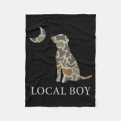Camo Southern Local Boy Duck Hunting Black Lab Out Fleece Deken (Voorkant)
