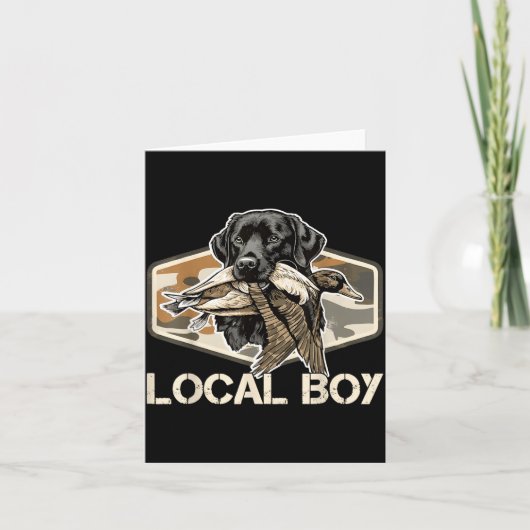Camo Southern Local Boy Duck Hunting Black Lab Out Kaart (Voorkant)