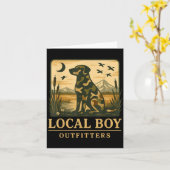 Camo Southern Local Boy Duck Hunting Black Lab Out Kaart (Gele Bloem)