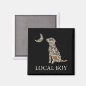 Camo Southern Local Boy Duck Hunting Black Lab Out Magneet (Voorkant / Achterkant)