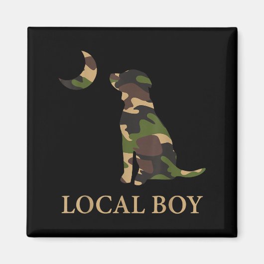 Camo Southern Local Boy Duck Hunting Black Lab Out Magneet (Voorkant)