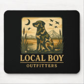 Camo Southern Local Boy Duck Hunting Black Lab Out Muismat (Voorkant)