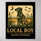 Camo Southern Local Boy Duck Hunting Black Lab Out Poster (Voorkant)