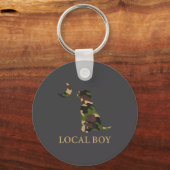 Camo Southern Local Boy Duck Hunting Black Lab Out Sleutelhanger (Voorkant)