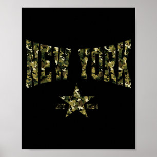 Camo Souvenir Usa Ster New York Ny New York Mannen Poster
