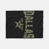 Camo Souvenir VS Ster Dallas Texas Fleece Deken (Voorkant (Horizontaal))