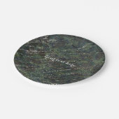 Camo Sparkle Glam Party Groene & Zilverlegerpartij Papieren Bordje (Gekanteld)