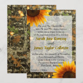 Camo & Sunflower Weddenschap Kaart (Voorkant / Achterkant)