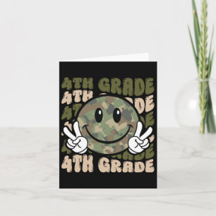 Camo Team 4e Grade Squad Bruh We Back Teacher Kind Kaart