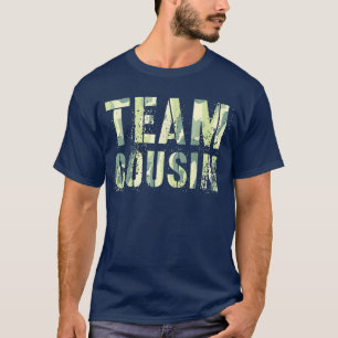 Camo TEAM COUSIN Funny Grandma Granddad Reeducatio T-shirt