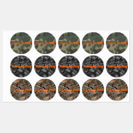 Camo Team Labels, Schattige voor feesten en evenem Labels