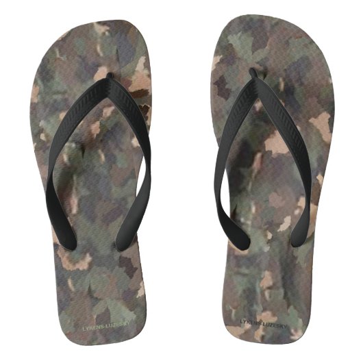camo teenslippers (Voetbed)