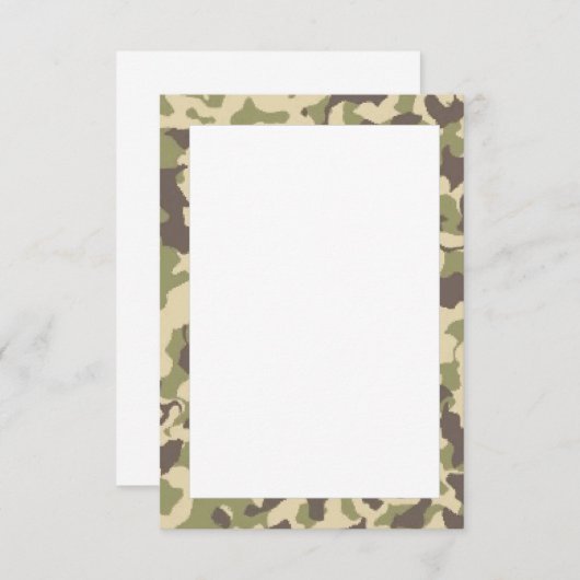 Camo Texture Pattern Bedankkaart (Voorkant / Achterkant)
