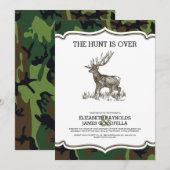 Camo The Hunt is over bruiloft uitvindingen Kaart (Voorkant / Achterkant)