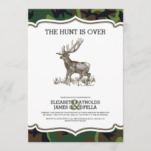 Camo The Hunt is over bruiloft uitvindingen Kaart