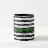 Camo Thin Green Line Flag Mok (Midden)