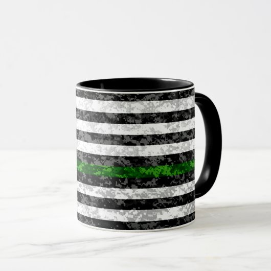 Camo Thin Green Line Flag Mok (Voorkant rechts)