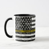 Camo Thin Yellow Line Flag Mok (Links)