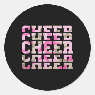 Camo Tie Dye Cheerleading For Cheerleader Squad Bf Ronde Sticker