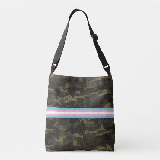 Camo Trans Pride Crossbody Tas (Achterkant)