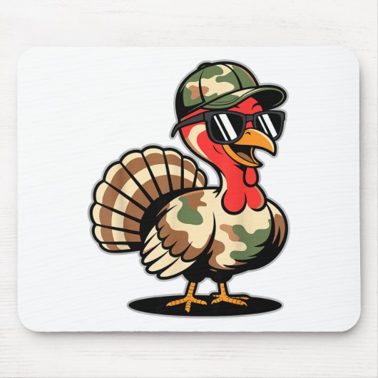 Camo Turkey Day Hunting Fall Thanksgiving  Muismat (Voorkant)