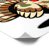 Camo Turkey Day Hunting Fall Thanksgiving Poster (Hoek)