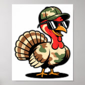 Camo Turkey Day Hunting Fall Thanksgiving  Poster (Voorkant)