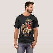 Camo Turkey Day Hunting Fall Thanksgiving  T-shirt (Voorkant volledig)