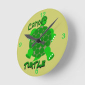 Camo Turtle Clock Ronde Klok (Hoek)