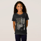 Camo US Flag Deer Elk Buck Camoflage Hunte T-shirt (Voorkant volledig)