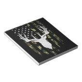 Camo Us Flag Deer Elk Buck Camoflage Hunting Notitieblok (Schuin)