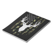 Camo Us Flag Deer Elk Buck Camoflage Hunting Notitieblok (Linkerzijde)