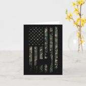 Camo Us Flag Deer Elk Buck Camouflage Hunting Hunt Kaart (Gele Bloem)