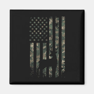 Camo Us Flag Deer Elk Buck Camouflage Hunting Hunt Magneet