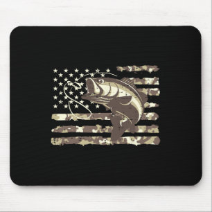 Camo Us Vlag Byss Vis Cool Visserij Patriottische Muismat