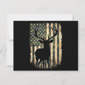 Camo US Vlag Heren Jagen Camouflage Hunter Bedankkaart (Achterkant)