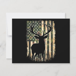 Camo US Vlag Heren Jagen Camouflage Hunter Bedankkaart