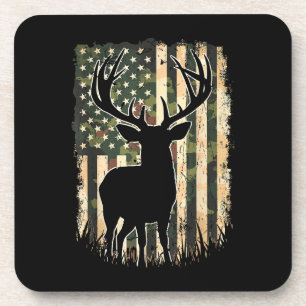 Camo US Vlag Heren Jagen Camouflage Hunter Bier Onderzetter