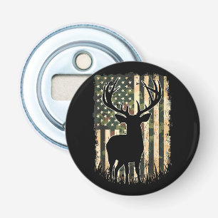 Camo US Vlag Heren Jagen Camouflage Hunter Button Flesopener