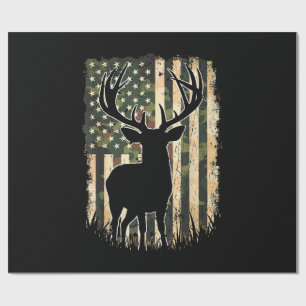 Camo US Vlag Heren Jagen Camouflage Hunter Cadeaupapier