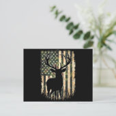 Camo US Vlag Heren Jagen Camouflage Hunter Feestdagenkaart (Staand voorkant)