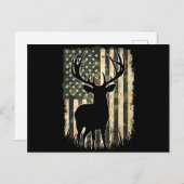 Camo US Vlag Heren Jagen Camouflage Hunter Feestdagenkaart (Voorkant / Achterkant)
