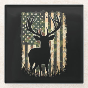 Camo US Vlag Heren Jagen Camouflage Hunter Glazen Onderzetter