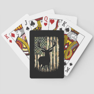 Camo US Vlag Heren Jagen Camouflage Hunter Pokerkaarten