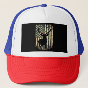 Camo US Vlag Heren Jagen Camouflage Hunter Trucker Pet