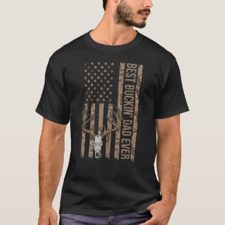 Camo Us Vlag jaagt papa Camouflage jager T-shirt