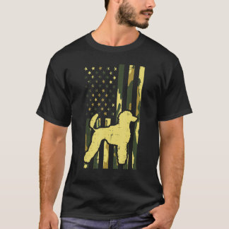 Camo US Vlaggenpoedel  Patriottisch Hondenbezitter T-shirt