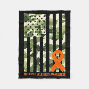 Camo Usa Vlag Multiple Sclerose Bewustzijn Maand M Fleece Deken